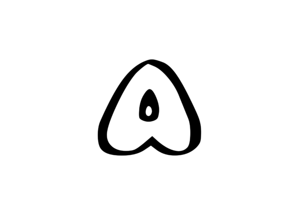 Friendly Bubble Cartoon Mono Letter SVG