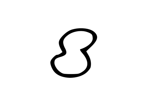 Friendly Bubble Cartoon Mono Letter SVG S