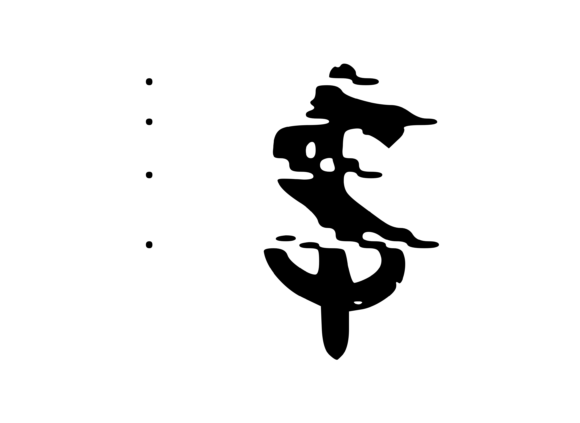Glitched USA Dollar Symbol 3 Review for Embroidery Projects