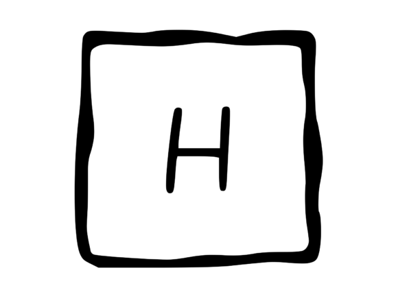 Hand Drawn Outlined Frame with Mono H Review