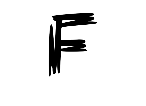 Old Brush Stroked Mono Letter F Review