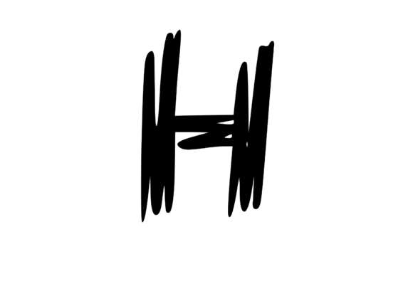 Old Brush Stroked Mono Letter H Review