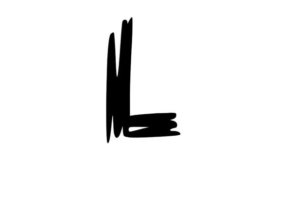 Old Brush Stroked Mono Letter L Review