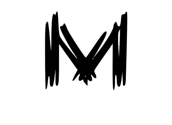 Old Brush Stroked Mono Letter M Review for Embroidery Projects